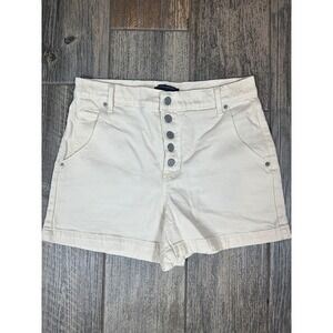 Banana Republic Ecru Button Fly High Rise Shorts Women's Size 29 /‎ 8